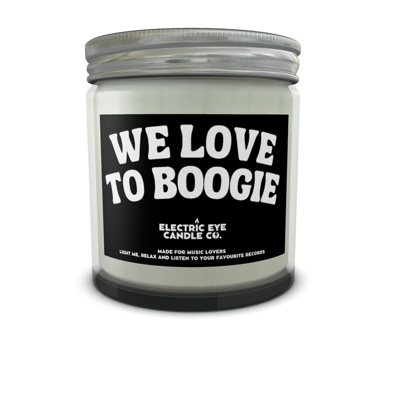 Juego de velas de cera de soja natural en tarro 'We Love to Boogie' (disponible en 250 ml y 120 ml)
