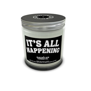 'It's All Happening' Natural Soy Wax Candle Set in Jar (available in 120ml & 250ml)