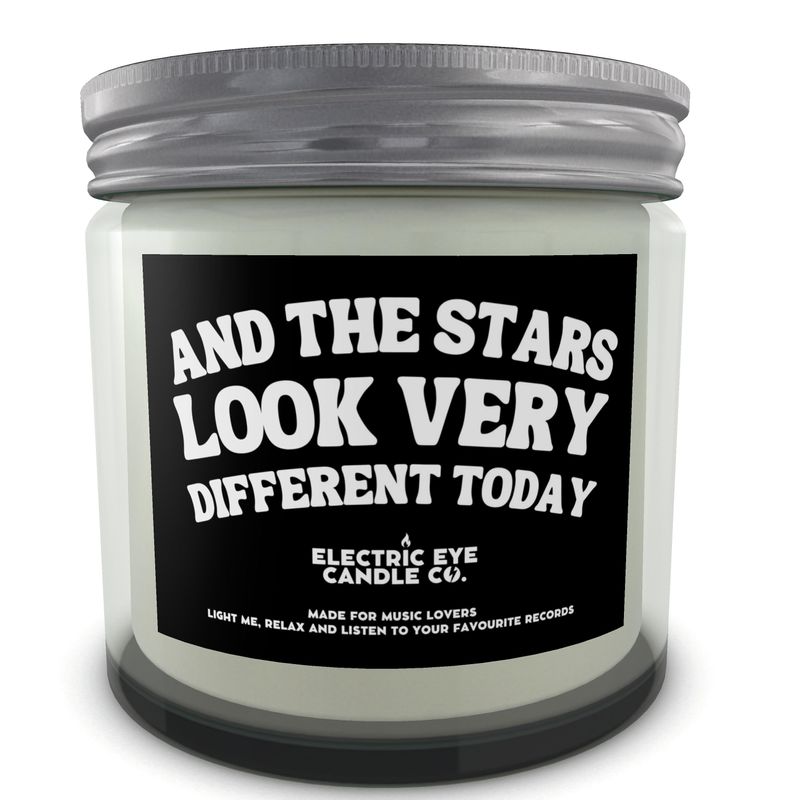 'AND THE STARS LOOK VERY VERY DIFFERENT TODAY' Natural Soy Wax Candle Set in Jar (250ml & 120ml)