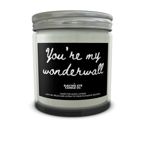 'You're My Wonderwall' Lyric Inspired Natural Soy Wax Candle Set in Jar (2 Sizes)