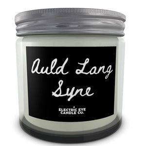 “AULD LANG SYNE”新年前夜 - 优质抒情灵感天然大豆蜡蜡烛套装装在罐子里 - 两种尺寸
