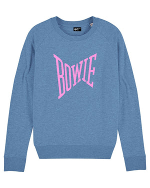 'BOWIE' EMBROIDERED WOMEN'S ORGANIC COTTON TRIPSTER RAGLAN SWEATSHIRT - optional embroidery colour