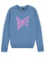 'BOWIE' EMBROIDERED WOMEN'S ORGANIC COTTON TRIPSTER RAGLAN SWEATSHIRT - optional embroidery colour