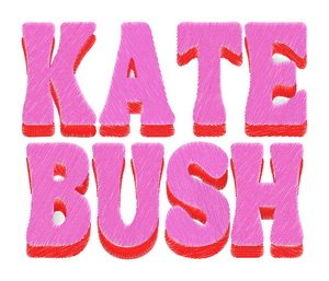 'KATE BUSH' RETRO COLOUR POP EMBROIDERED ORGANIC COTTON UNISEX CREW NECK 'ROLLER' SWEATSHIRT