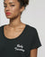 'RUBY TUESDAY' EMBROIDERED WOMEN'S SCOOP NECK RELAXED FIT ORGANIC COTTON T-SHIRT