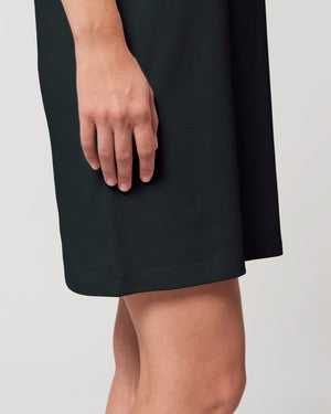 'LICK MY LEGS' EMBROIDERED WOMEN'S ORGANIC COTTON T-SHIRT DRESS