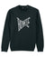 'BOWIE' EMBROIDERED UNISEX ORGANIC COTTON CHANGER SWEATSHIRT - optional embroidery colour