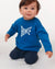 “BOWIE”刺绣婴儿/幼儿有机棉圆领“MINI-CHANGER”卫衣 - 可选刺绣颜色