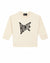 'BOWIE' EMBROIDERED BABY / TODDLER ORGANIC COTTON CREW NECK 'MINI-CHANGER' SWEATSHIRT - OPTIONAL EMBROIDERY COLOUR