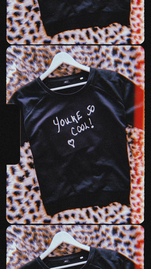 “YOU'RE SO COOL”刺绣男女通用有机棉换毛衣