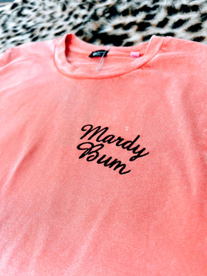 'MARDY BUM' EMBROIDERED UNISEX GARMENT DYED ORGANIC COTTON 'CREATOR VINTAGE' T-SHIRT