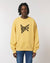 'BOWIE' EMBROIDERED ORGANIC COTTON UNISEX OVERSIZED 'RADDER' SWEATSHIRT - optional embroidery colour