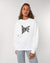 'BOWIE' EMBROIDERED ORGANIC COTTON UNISEX OVERSIZED 'RADDER' SWEATSHIRT - optional embroidery colour